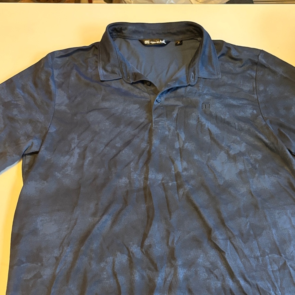 Travis Mathew Blue Polo Shirt